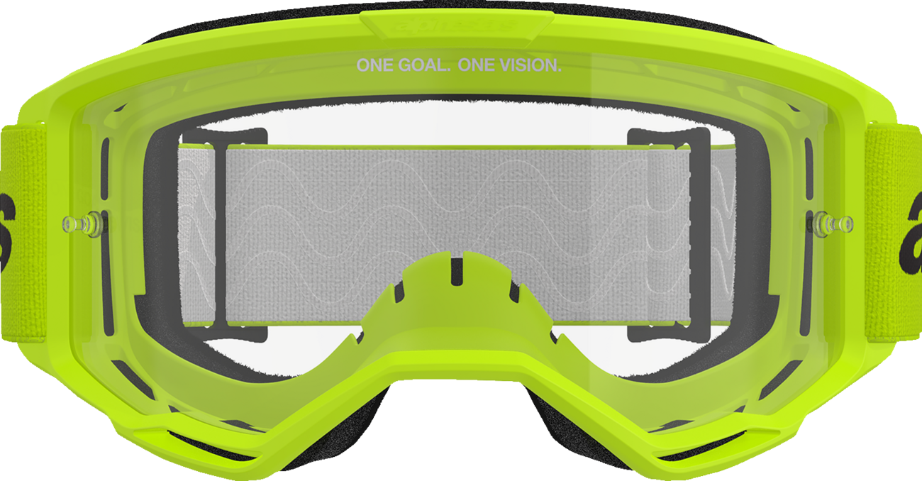 Alpinestars GOGGLES Vision 3 Goggle - Yellow Frame with Clear Lens, Part 5103325-5038