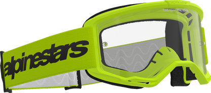 Alpinestars GOGGLES Vision 3 Goggle - Yellow Frame with Clear Lens, Part 5103325-5038
