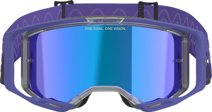 Alpinestars GOGGLES Vision 8 Goggle - Purple Frame with Blue Mirror Lens, Part 5101625-3116