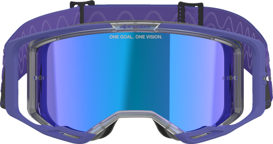 Alpinestars GOGGLES Vision 8 Goggle - Purple Frame with Blue Mirror Lens, Part 5101625-3116