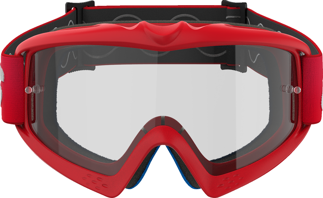 Alpinestars Youth Vision Goggle Blaze Red with Clear Lens - Part 5140325-3067