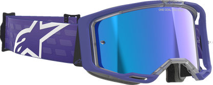 Alpinestars GOGGLES Vision 8 Goggle - Purple Frame with Blue Mirror Lens, Part 5101625-3116