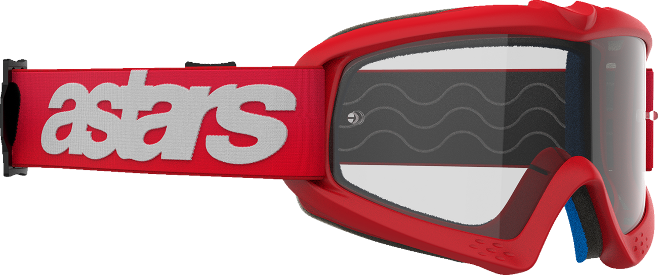 Alpinestars Youth Vision Goggle Blaze Red with Clear Lens - Part 5140325-3067