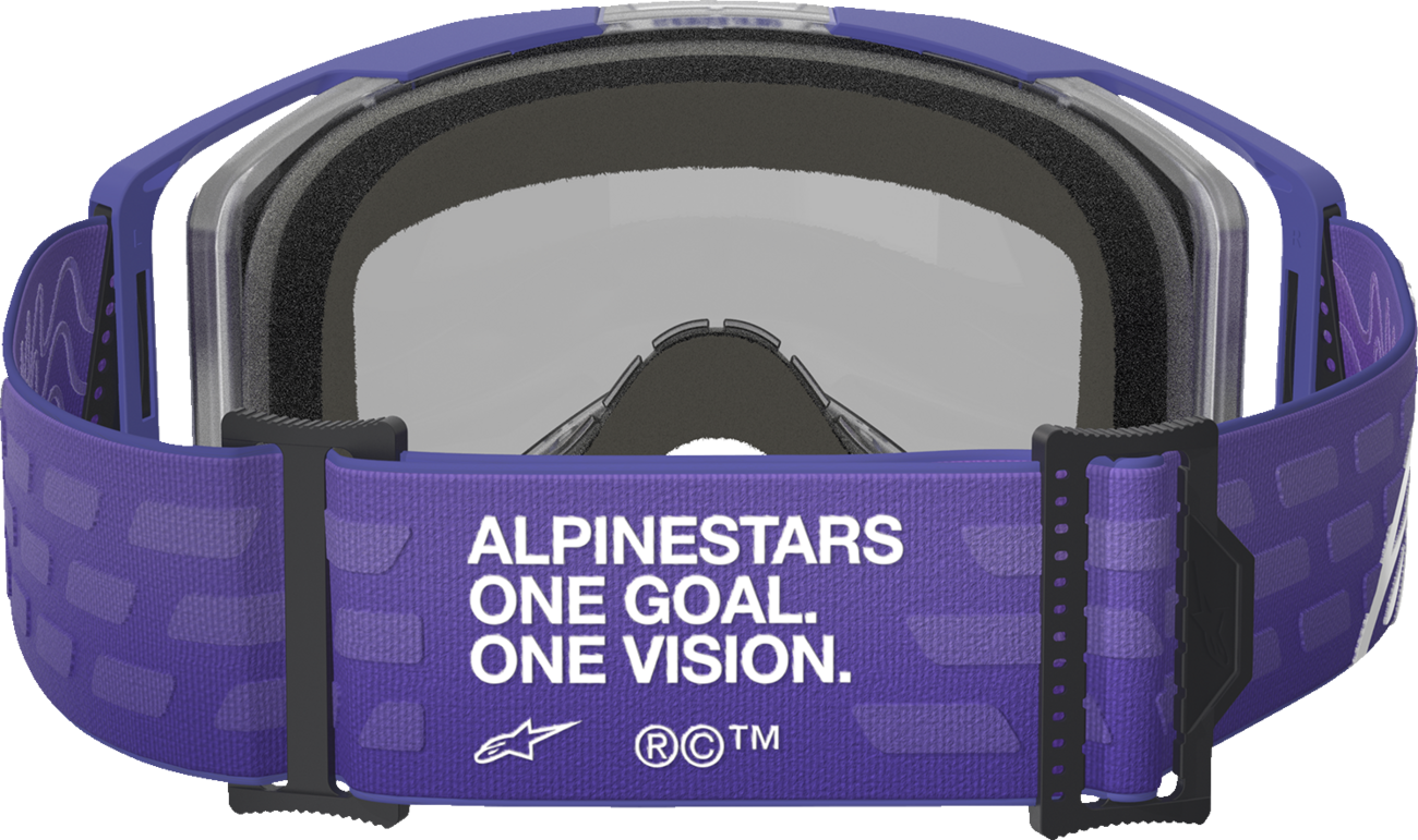 Alpinestars GOGGLES Vision 8 Goggle - Purple Frame with Blue Mirror Lens, Part 5101625-3116