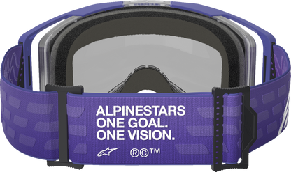 Alpinestars GOGGLES Vision 8 Goggle - Purple Frame with Blue Mirror Lens, Part 5101625-3116