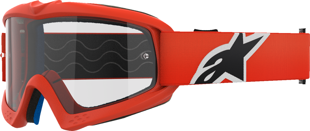 Alpinestars Youth Vision Goggle 5140125-430 with Clear Lens and Orange Frame