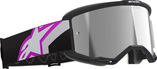 Alpinestars GOGGLES Vision 5 Goggle - Light Gray/Purple with Silver Mirror Lens, Part 5101825-9285