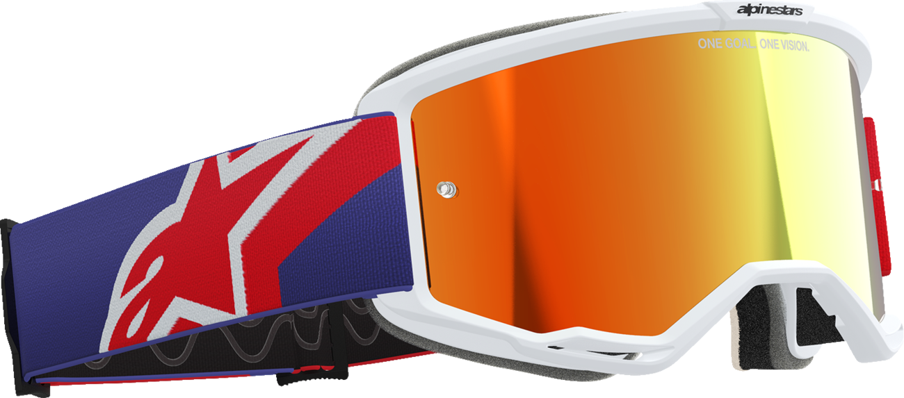 Alpinestars GOGGLES Vision 5 Goggle - Red/Purple Frame with Red Mirror Lens, Part 5101825-3154