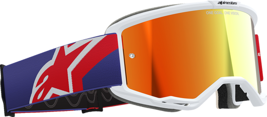 Alpinestars GOGGLES Vision 5 Goggle - Red/Purple Frame with Red Mirror Lens, Part 5101825-3154