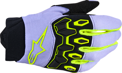 Alpinestars Youth Full Bore V2 Gloves - Purple/Fluo Yellow, Size XS (Part #3540226-3175-XS)