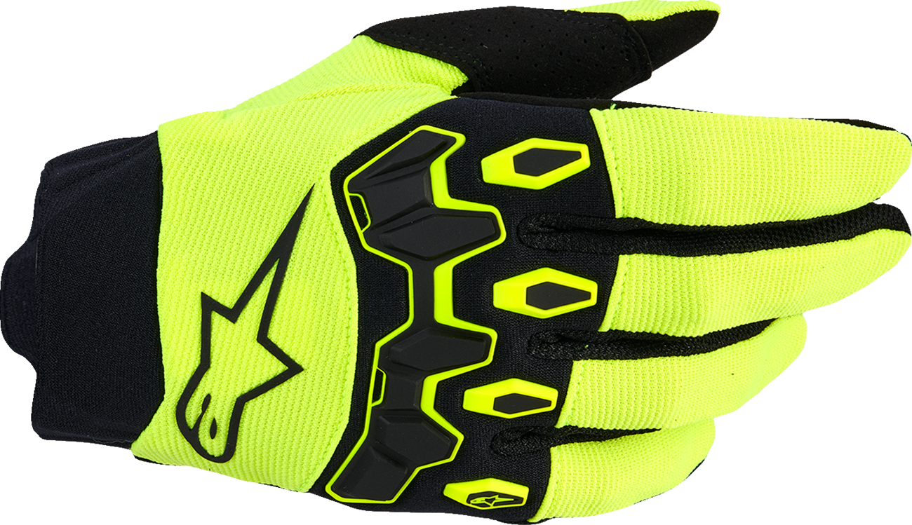 Alpinestars Youth Full Bore V2 Gloves - Fluo Yellow/Black 2XS
