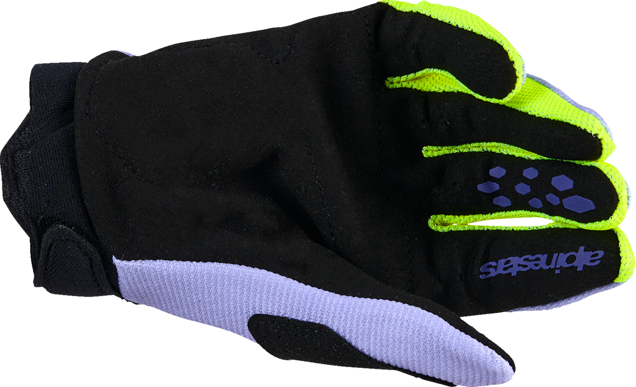 Alpinestars Youth Full Bore V2 Gloves - Purple/Fluo Yellow, Size XS (Part #3540226-3175-XS)