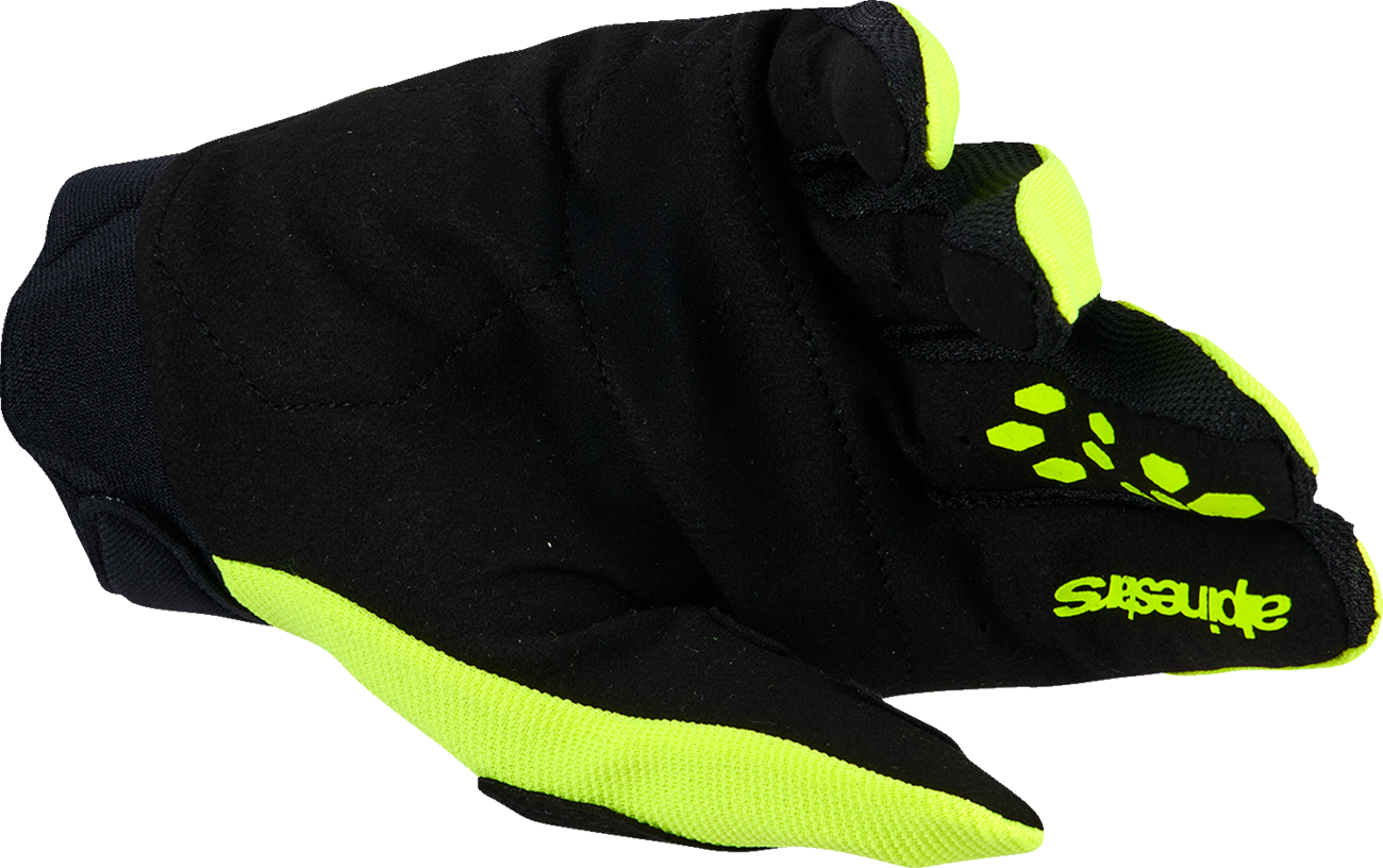 Alpinestars Youth Full Bore V2 Gloves - Fluo Yellow/Black 2XS