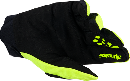 Alpinestars Youth Full Bore V2 Gloves - Fluo Yellow/Black 2XS
