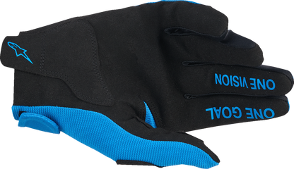 Alpinestars Youth Radar Gloves UCLA Blue/White XS - Lightweight Motorcycle Gloves with Touchscreen Compatibility