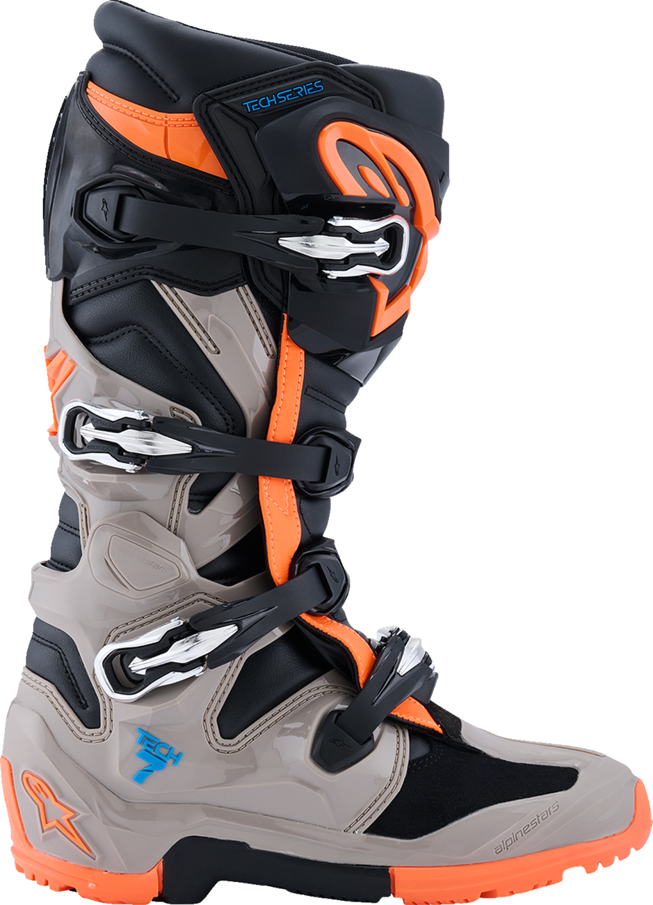 Alpinestars Tech 7 Enduro Boots - Black, Light Gray & Bright Red, US 6 | Part 2010426-1562-6