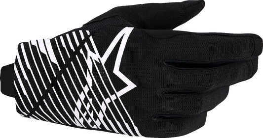 Alpinestars Radar Pro Race Gloves - Black and White, Extra Large (Part Number 3560325-12-XL)