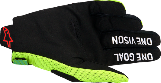 Alpinestars Radar Pro Gloves - Green/Fluo Yellow/Fluo Pink, Small – High-Performance Race Riding Gloves