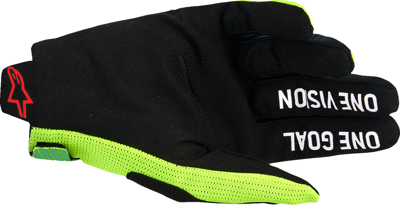 Alpinestars Radar Pro Gloves - Green, Fluorescent Yellow, Pink - Large (Part No. 3560325-6025-L)
