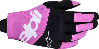 Alpinestars Techstar Racing Gloves 2XL – Black, Light Gray & Purple for Professional Motorsport Control