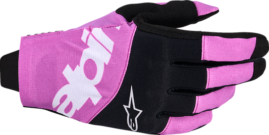 Alpinestars Techstar Racing Gloves 2XL – Black, Light Gray & Purple for Professional Motorsport Control