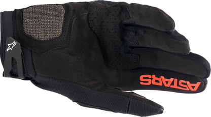Alpinestars Megawatt V2 Off-Road Gloves - Black/Fluo Red, Medium (Part #3565023-1030-MD)