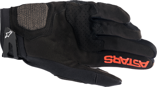 Alpinestars Megawatt V2 Off-Road Gloves - Black/Fluo Red, Medium (Part #3565023-1030-MD)