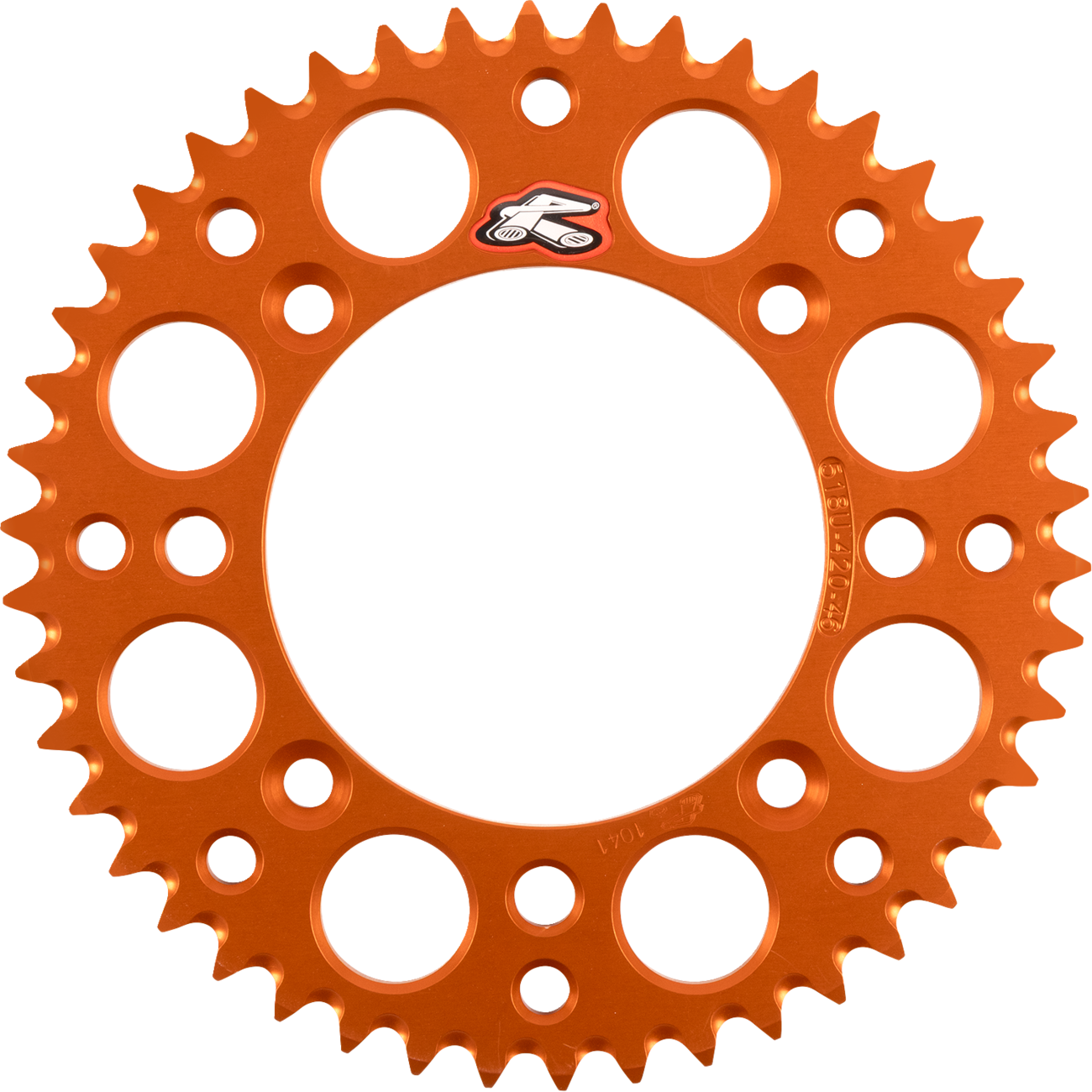 Renthal 518U-420-46GPOR Rear Sprocket - Aluminum, 46 Tooth, Orange for KTM