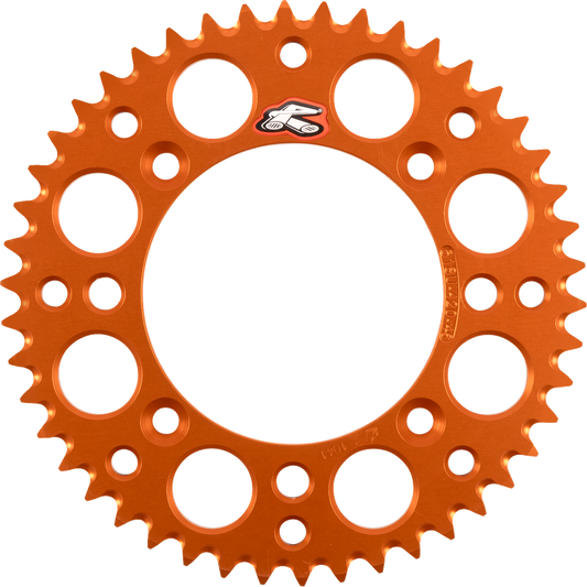 Renthal 518U-420-46GPOR Rear Sprocket - Aluminum, 46 Tooth, Orange for KTM
