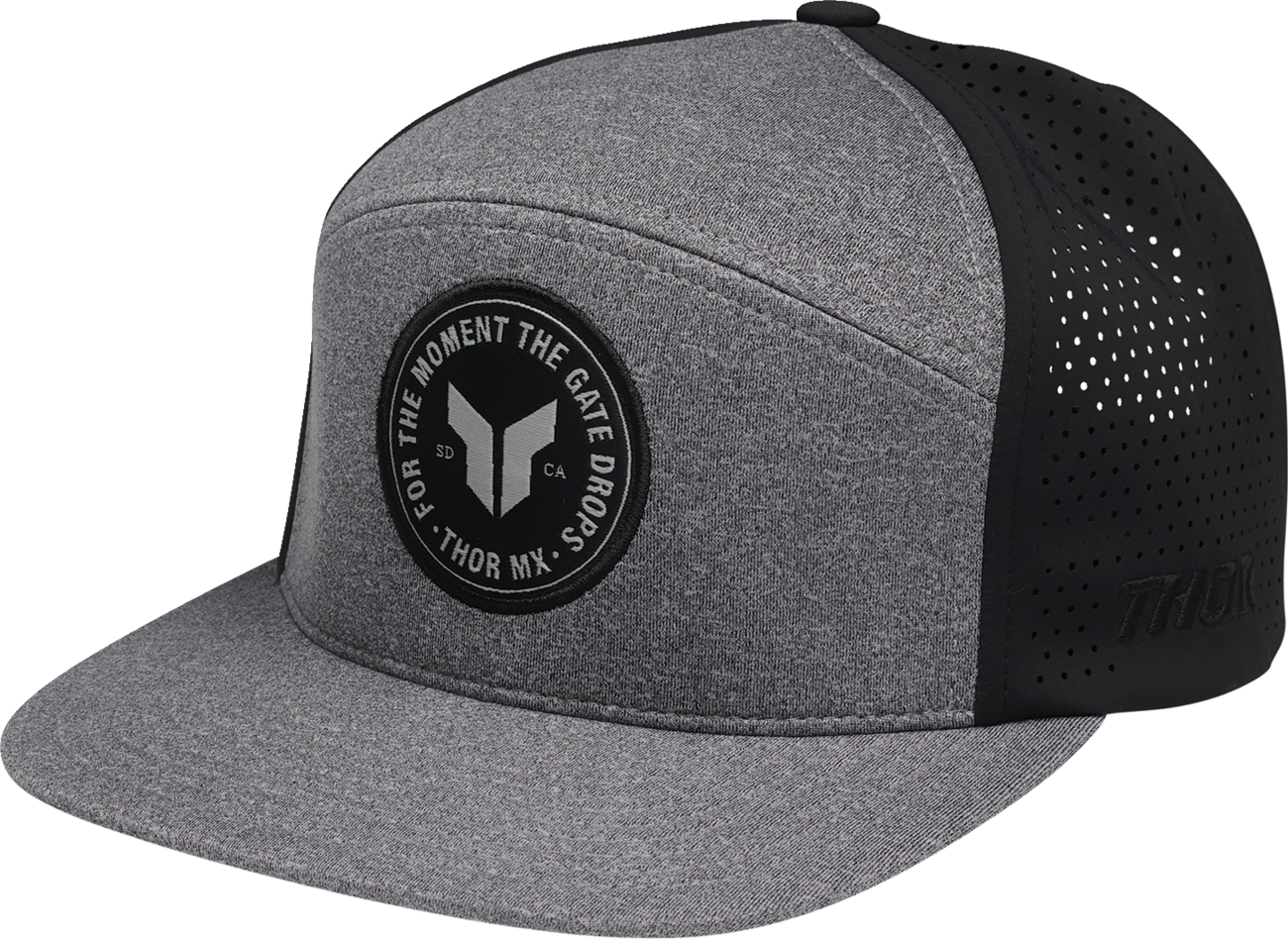 THOR Badge Hat - Heather Gray and Black, Part Number 2501-4459
