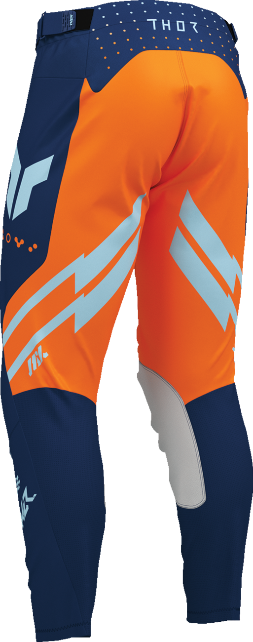 THOR Launchmode Futura Pants - Navy/Orange US 36 - Durable Performance Riding Gear