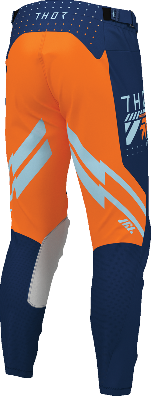 THOR Launchmode Futura Pants - Navy/Orange US 36 - Durable Performance Riding Gear