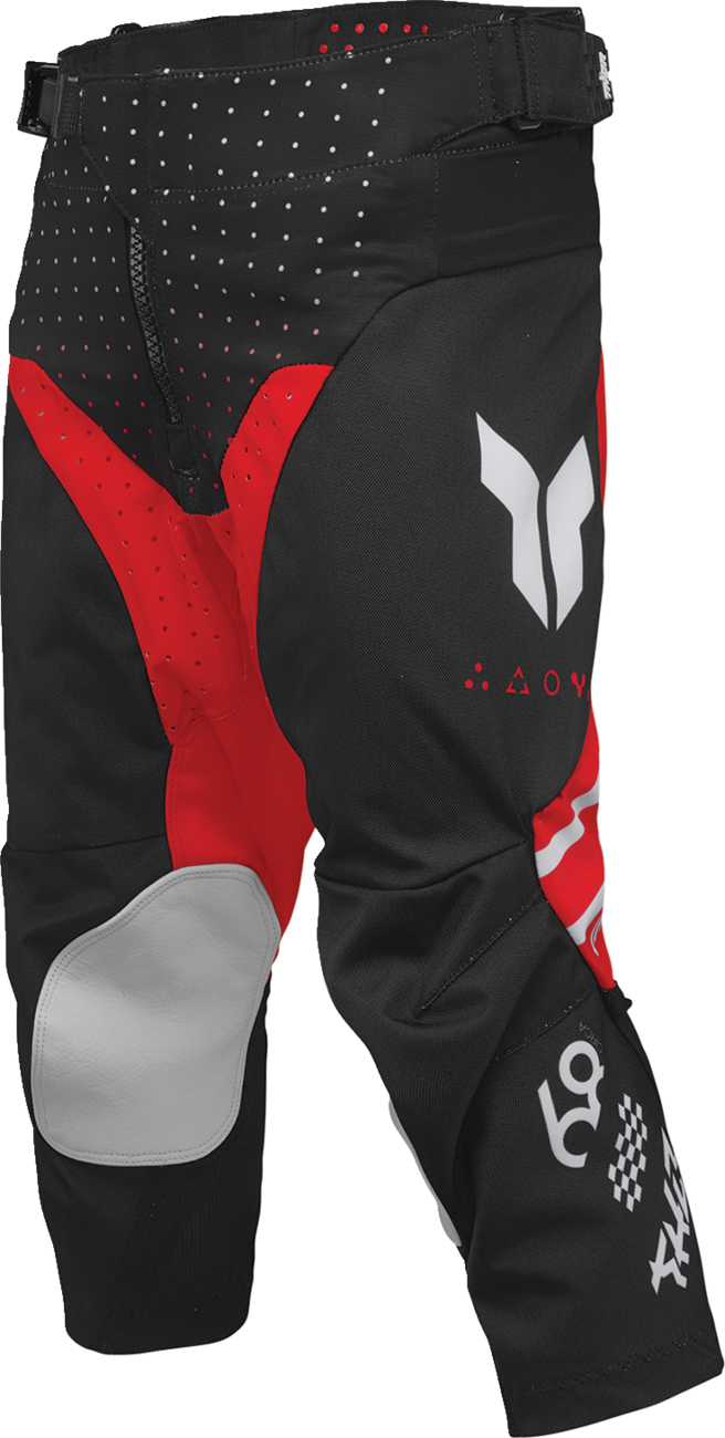 THOR Youth Launchmode Futura Pants - Black and Red, Part Number 2903-2606