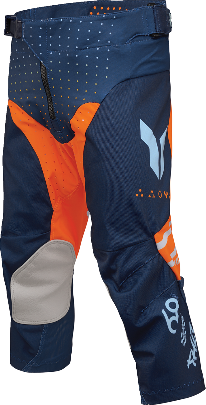 THOR Youth Launchmode Futura Pants - Navy/Orange, Part Number 2903-2613