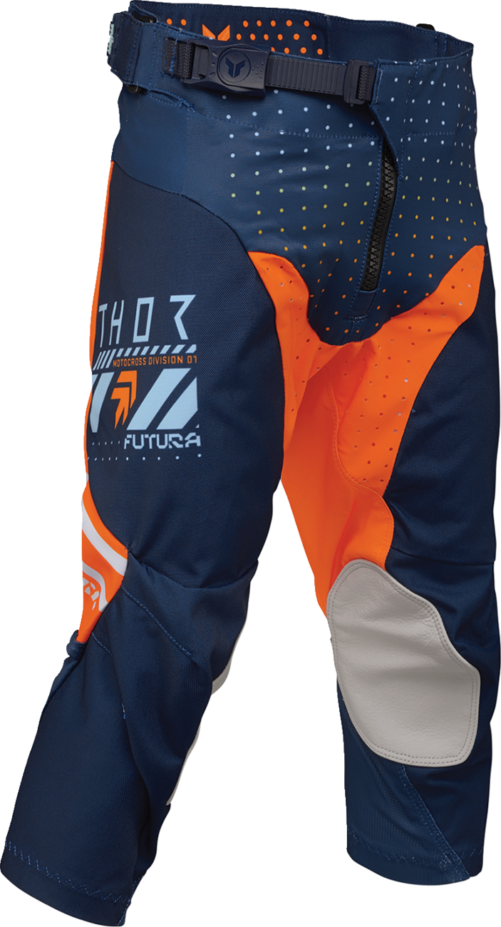 THOR Youth Launchmode Futura Pants - Navy/Orange, Part Number 2903-2613