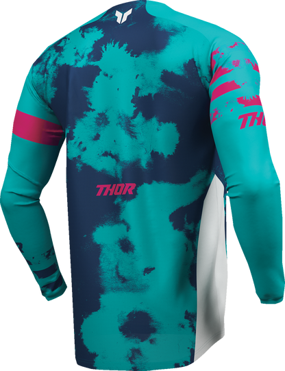 THOR Youth Launchmode Bleach Jersey - White/Aqua, Part #2912-2586