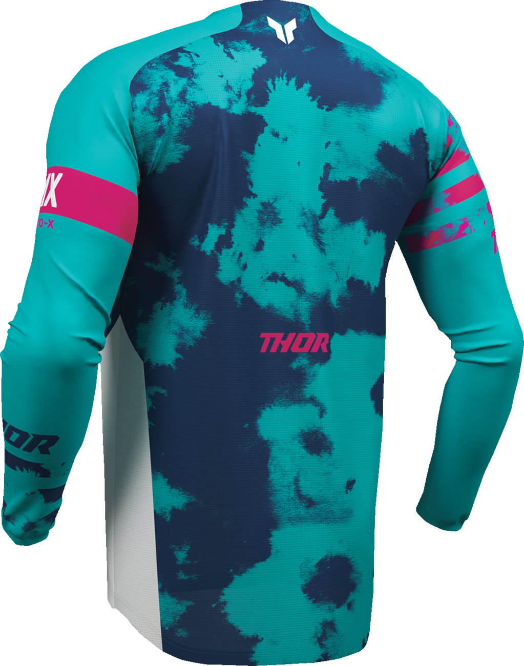 THOR Youth Launchmode Bleach Jersey - White/Aqua, Part #2912-2586