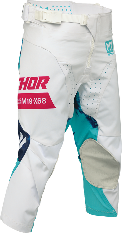 THOR Youth Launchmode Bleach Pants White/Aqua - US 20, Part Number 2903-2622
