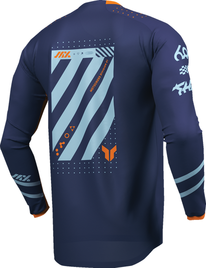 THOR Youth Launchmode Futura Jersey - Navy and Orange, XL - Part Number 2912-2601