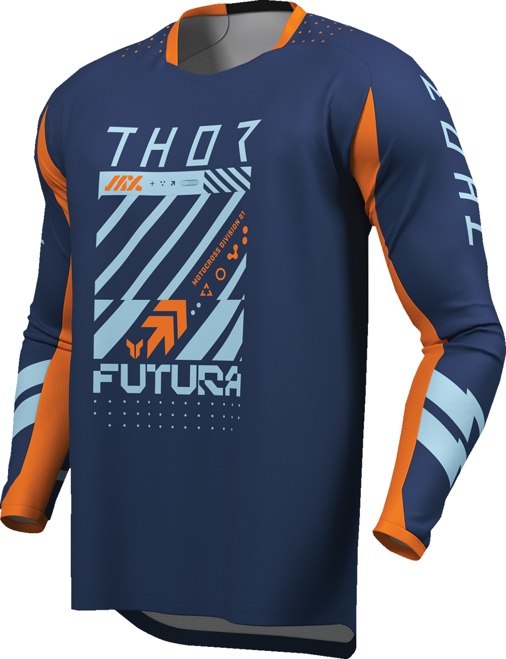 THOR Youth Launchmode Futura Jersey - Navy and Orange, XL - Part Number 2912-2601