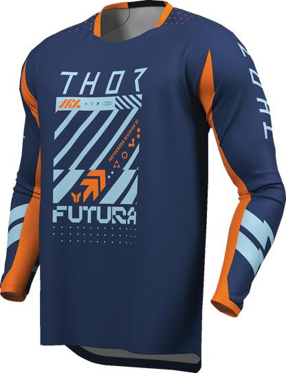 THOR Youth Launchmode Futura Jersey - Navy and Orange, XL - Part Number 2912-2601