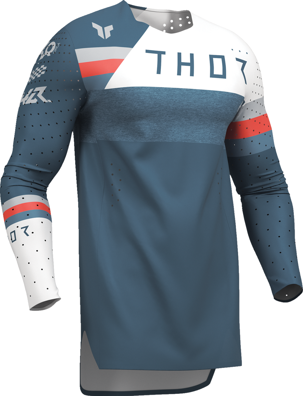 THOR Sportmode League Jersey 2XL - Blue and White, Part Number 2910-8362