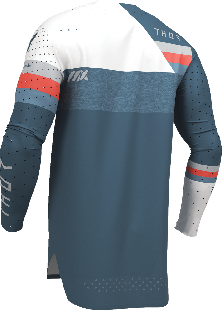 THOR Sportmode League Jersey 2XL - Blue and White, Part Number 2910-8362
