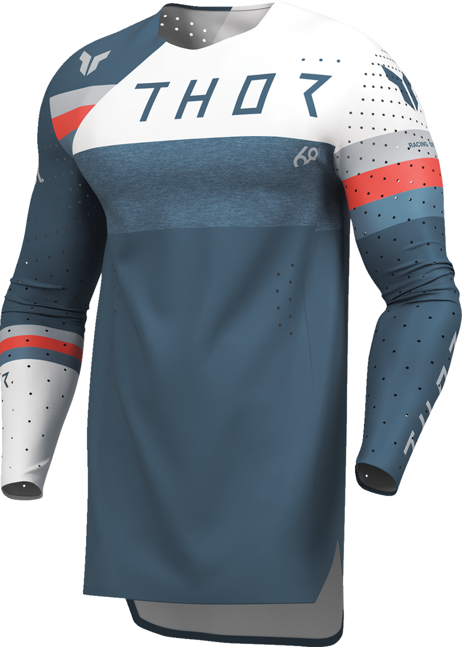 THOR Sportmode League Jersey 2XL - Blue and White, Part Number 2910-8362