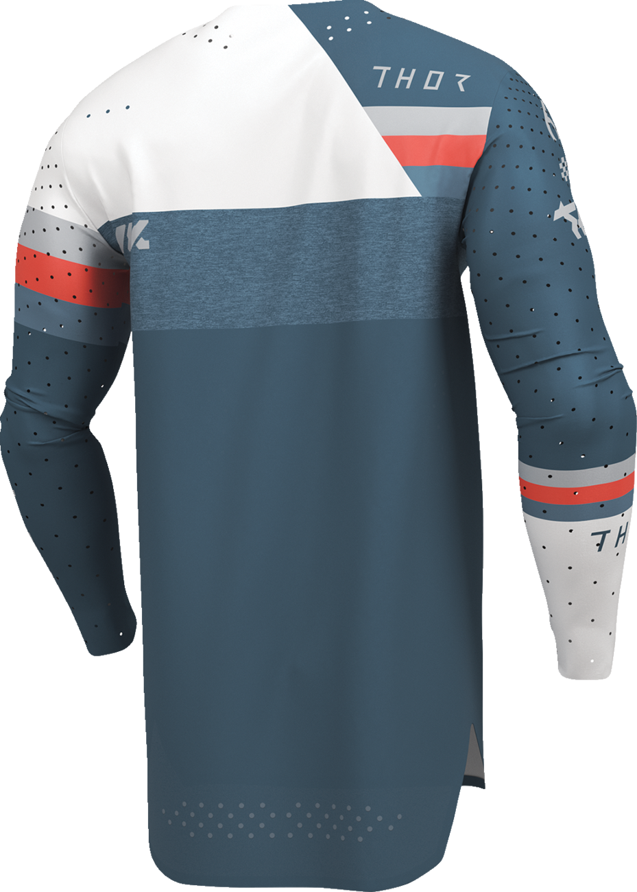 THOR Sportmode League Jersey 2XL - Blue and White, Part Number 2910-8362