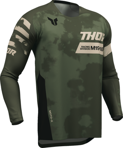 THOR Launchmode Bleach Jersey - Black/Camo Small (Part No. 2910-8394)