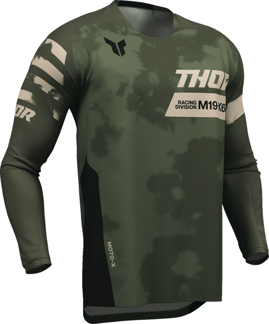 THOR Launchmode Bleach Jersey - Black/Camo Small (Part No. 2910-8394)