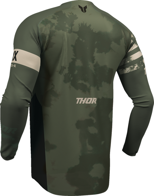 THOR Launchmode Bleach Jersey - Black/Camo Small (Part No. 2910-8394)