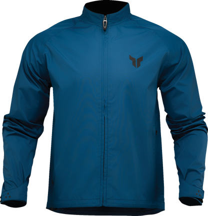 THOR Pack Jacket Storm Blue 3XL - Water-Resistant Riding Jacket with Ventilation and Storage