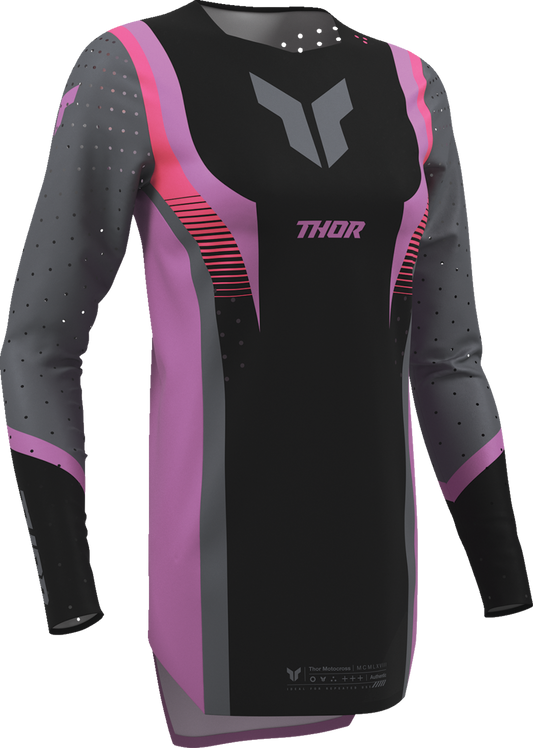 THOR Women's Sportmode Velocity Jersey - Black/Orchid (Part No. 2911-0330)
